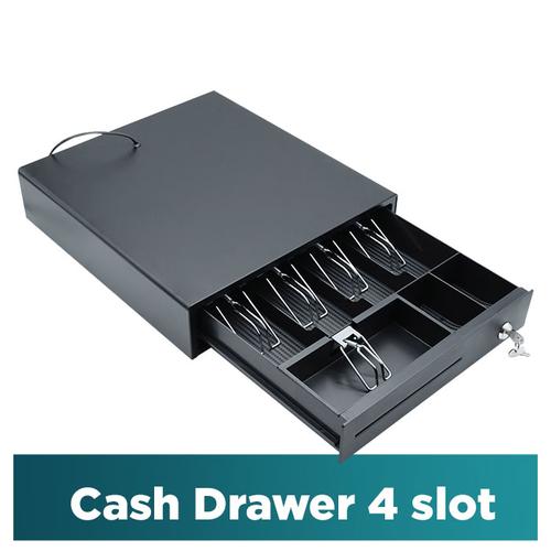 Paket Alat mesin Kasir Xprinter Printer thermal Kasir 80mm Usb Lan Auto Cutter With Alarm Sistem - Cash Drawer 4 slot - Free kertas 5 roll Support Aplikasi Esb , Accurate pos Dll
