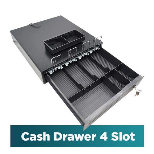 Paket Alat Mesin Kasir Iware Printer Bluetooth Thermal 80mm Auto Cutter - Cash Drawer 4 slot - Free kertas Thermal 5 roll