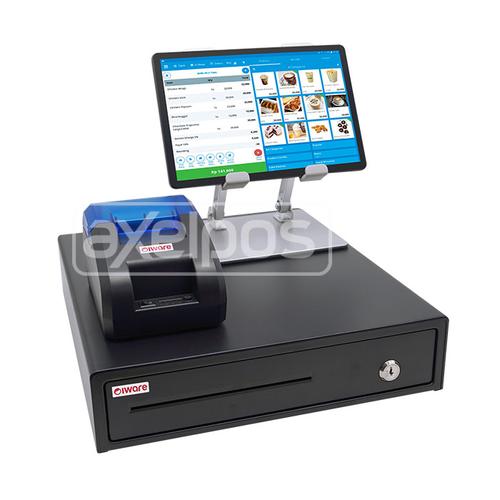 Paket Alat Mesin Kasir Android Iware - Tablet Android 10Inc - Printer Thermal Bluetooth 58mm - Cash Drawer 4 Slot - Free kertas 5 roll