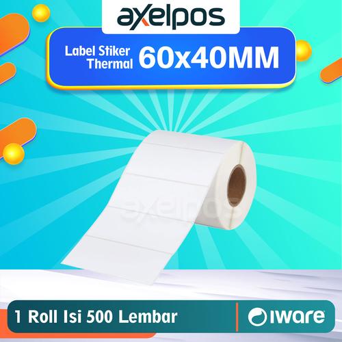 Label Stiker Thermal Barcode 60x40mm 1 Line Isi 500