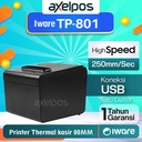 Printer Thermal Kasir 80mm Auto Cutter Iware TP803L Usb Serial Lan