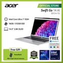 Acer Swift Go 14 With AI SFG14-73-73P9 14" OLED Intel Core Ultra 7 155H EVO Intel Arc 16GB RAM 512GB SSD