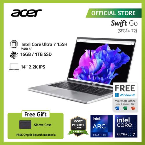 ACER SWIFT GO 14 WITH AI SFG14-72-77T5 14" i-Ultra 7 155H 16GB 1TB SSD
