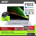 ACER SF314-43-R9D3 [14FHD/R7-5700U/16GB/1TB/W11+OHS/SLV]NX.AB1SN.007