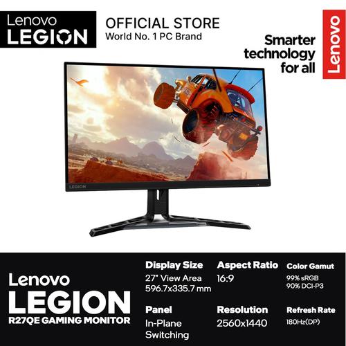 Lenovo Legion R27qe GAMING MONITOR 27 QHD 180HZ IPS 99% SRGB FREESYNC