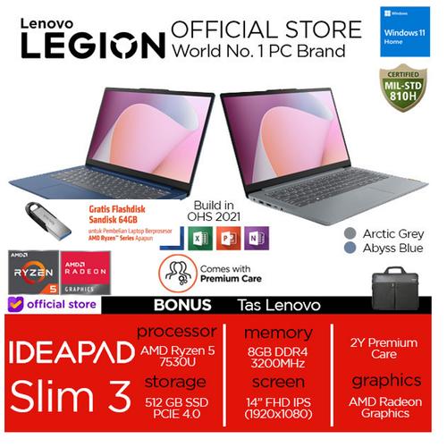 Lenovo Ideapad Slim 3 14 Ryzen 5 7530U 8GB 512SSD W11+OHS 14.0FHD BLIT