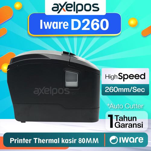 Printer Thermal Kasir 80mm Iware D260 Usb Lan Bluetooth Wifi