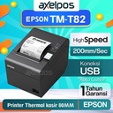Printer Pos Thermal Kasir 80mm Epson TMT82 Usb Serial Lan