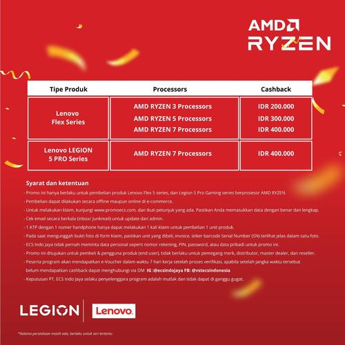 Lenovo Legion 5 Pro 2022 Ryzen 7 6800 16GB 1TBSSD RTX3060 6GB 16" 15ID