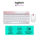 Logitech MK240 Wireless Keyboard dan Mouse - White