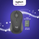 Logitech Signature M550 L Mouse Wireless Bluetooth Silent Clicks + Notebook