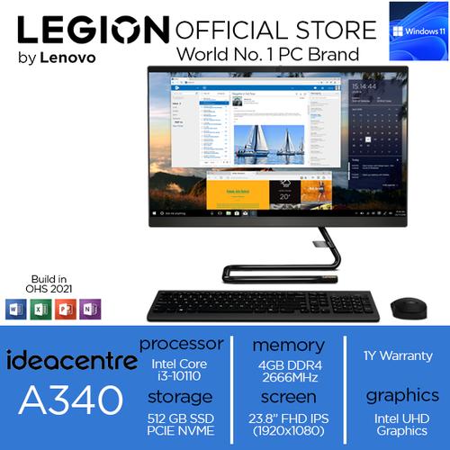 Lenovo AIO Ideacentre A340 24 i3 10110 4GB 512SSD W11+OHS 23.8FHD