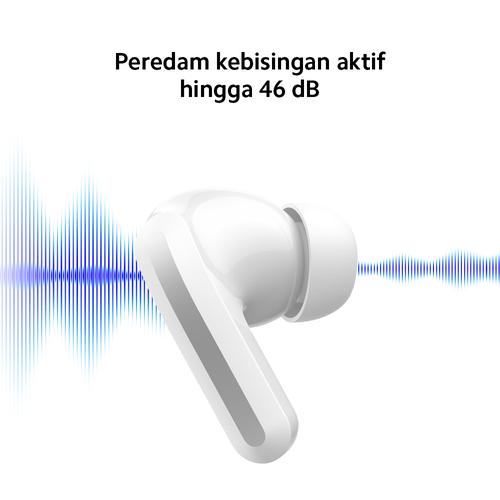 Official Xiaomi Redmi Buds 5 | Driver dinamis 12,4 mm dengan diafragma titanium Peredam kebisingan aktif hingga 46 dB