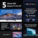 XIAOMI OFFICIAL Xiaomi TV A2 32" Smart HD Android TV Netflix Disney+