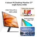 Xiaomi Official Mi Desktop Monitor 27" Layar IPS 1080P FHD 100% sRGB