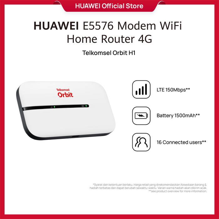 HUAWEI Telkomsel Orbit H1 E5576-325 Modem Wifi 4G High Speed MiFi