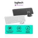 Logitech MK950 Combo Keyboard dan Mouse Wireless Signature Slim, Desain Ramping, Pengetikan dan Klik yang Hening, Multi Perangkat, Bluetooth, Multi-OS, Kompatibel dengan Windows dan Mac