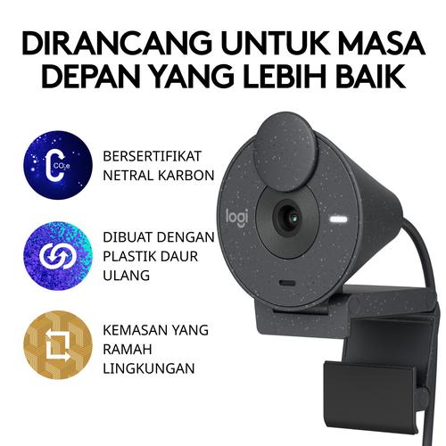 [BUNDLING] Logitech Brio 300webcam Full HD & & H390 Headset Stereo USB dengan Mikrofon Noise-Cancelling