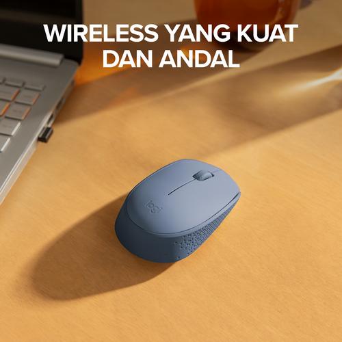 Logitech M171 Mouse Wireless untuk Windows, Mac, ChromeOS - Blue Gray