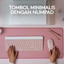 Logitech MK470 Combo Keyboard dan Mouse Wireless Slim - Rose
