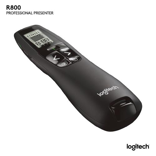 Logitech R800 Remote Pointer Presentasi Wireless Laser Hijau