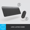 Logitech MK470 Combo Keyboard dan Mouse Wireless Slim - Graphite