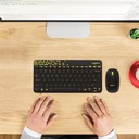 Logitech MK240 Wireless Keyboard dan Mouse - Black