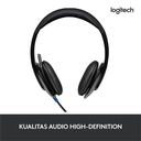 Logitech H540 Headset Stereo USB Mikrofon Noise-Cancelling