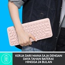 Logitech K380 Keyboard Wireless Bluetooth Multi-Device - Rose