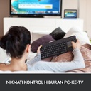 Logitech K400 Plus Keyboard Wireless Touchpad untuk PC,SmartTV - Black