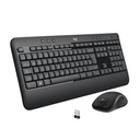 Logitech MK540 Advanced Wireless Keyboard dan Mouse Combo untuk Windows, 2.4 GHz Unifying USB-Receiver, Multimedia Hotkeys, Daya Tahan Baterai hingga 3 Tahun untuk PC, Laptop