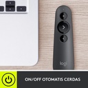 Logitech R500s Remote Pointer Presentasi Wireless Laser Merah - Grey