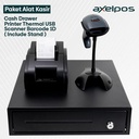 PAKET ALAT KASIR / CASH DRAWER / PRINTER KASIR / SCANNER BARCODE 1D