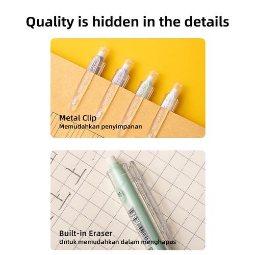 Deli Pensil Mekanik / Mechanical Pencil 0.7mm Dengan Klip dan Penghapus SH173-07