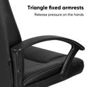 Deli Kursi Direktur / Kursi Kantor / Office Chair Bahan Kulit Kapasitas 800 KG E4514