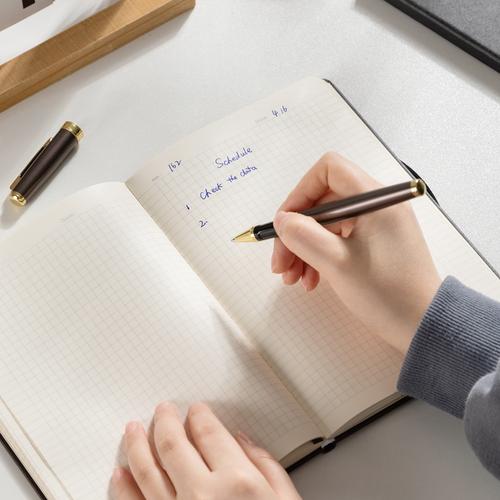 Deli Notebook Kulit / Leather Cover Notebook 80 lembar EN111G