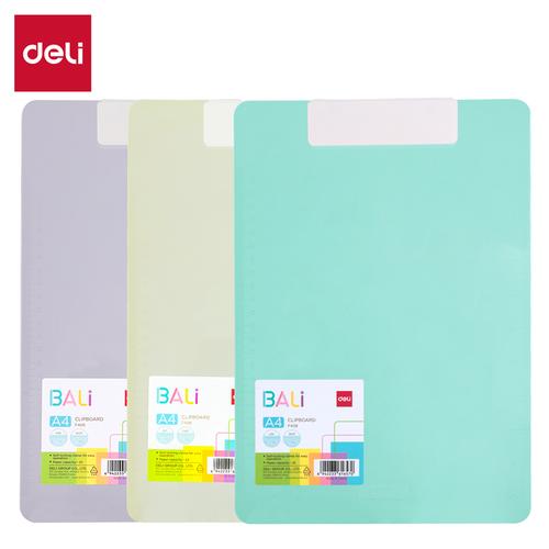 Deli Papan Jalan A4 / Papan Ujian  Clip Board 2in1 Warna Pastel EF408