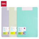 Deli Papan Jalan A4 / Papan Ujian  Clip Board 2in1 Warna Pastel EF408