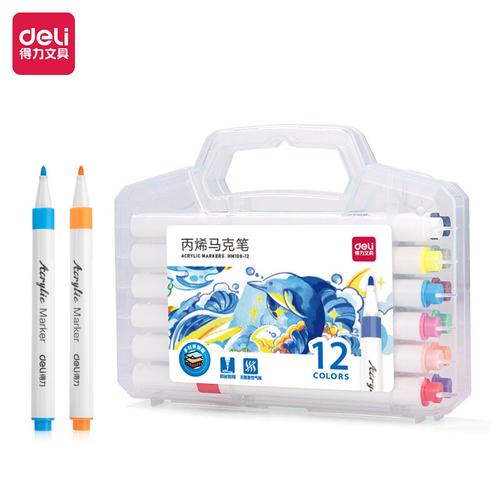 [Si WIBU] Deli Combo Sketch Marker/Acrylic Marker + Skecth Marker + Penghapus bisa dibentuk + Nusign Pensils + Rautan