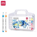 [Si WIBU] Deli Combo Sketch Marker/Acrylic Marker + Skecth Marker + Penghapus bisa dibentuk + Nusign Pensils + Rautan