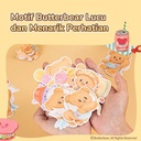 Deli x Butterbear Sticker Beruang Lucu Tahan Air Mudah Menempel Motif HY210