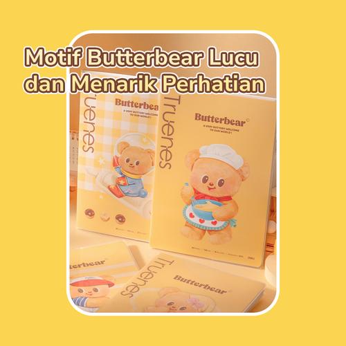 Deli x Butterbear Buku Catatan / Notebook 80 lembar Sampul Tahan Air HY204