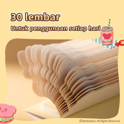 Deli x Butterbear Sticky Notes / Catatan Tempel 30 Lembar Daya Rekat Baik NS359