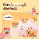 Deli x Butterbear Jepitan Kertas / Binder Clip Akrilik Motif Lucu HY401