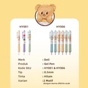 Deli x Butterbear Gel Pen 0.5mm Tinta Hitam Nyaman digenggam HY00*