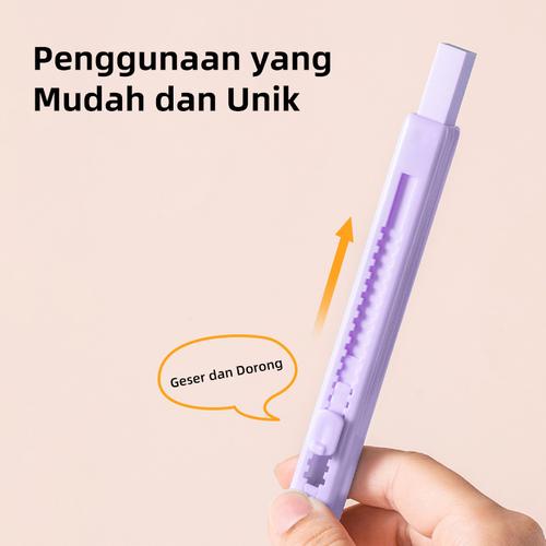 Deli Penghapus Mekanik / Sliding Eraser Pastel Tidak Mudah Patah VP450