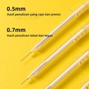 Deli Pensil Mekanik / Mechanical Pencil Transparan 0.5mm / 0.7mm Klip Pena dan Penghapus SH12