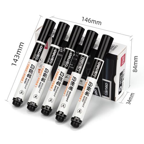 Deli Spidol Papan Tulis / Whiteboard Marker Hitam - Biru - Merah S536