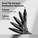 Deli Dual Tip Spidol Permanen Marker Tahan Air SK221