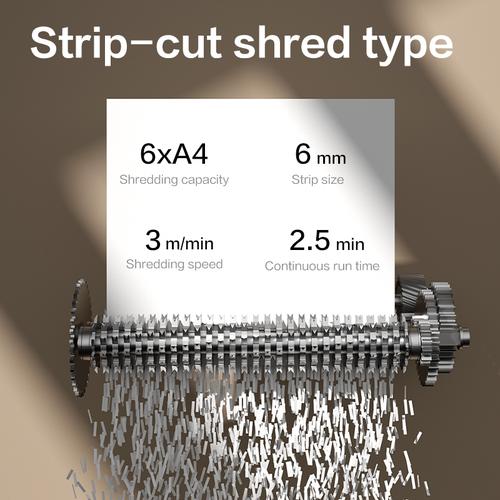 Deli Paper Shredder / Mesin Penghancur Kertas 6 Lembar Kapasitas 12 Liter ET102SC